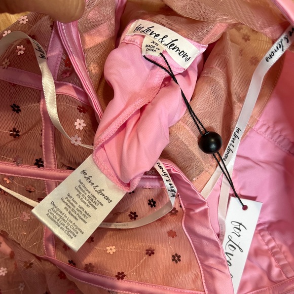 For Love & Lemons Manic Monday Embellished Corset Strapless Mesh Maxi Dress - Picture 9 of 10